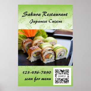 Poster Modèle d'affiche Sushi