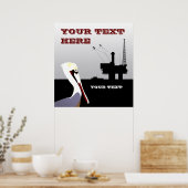 Poster Modèle d'affiches Huile et Pélican offshore (Cuisine)