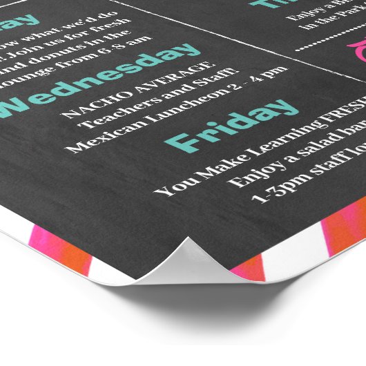 Poster Modèle d'appréciation de l'enseignant de la Saint- (Coin)