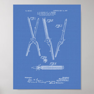 Poster Modèle d'art de brevet du fer de bordage de