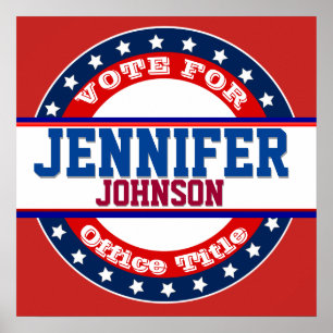 Poster Modèle de campagne customisé