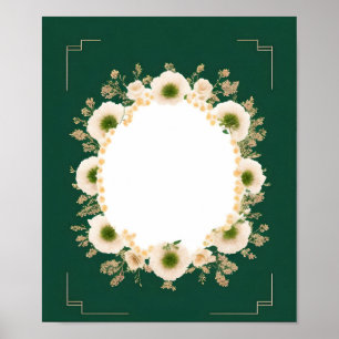 Poster Modèle de carte Faire-part de mariage vide
