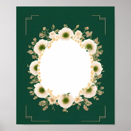 Poster Modèle de carte Faire-part de mariage vide (Devant)