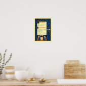 Poster Modèle de certificat de mariage vintage (Cuisine)
