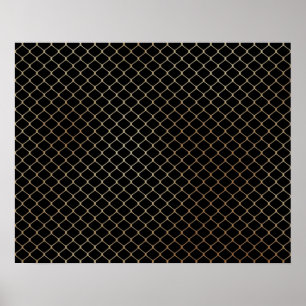 Poster Modèle de Chaîne de Clôture en Or Moderne Élégant 
