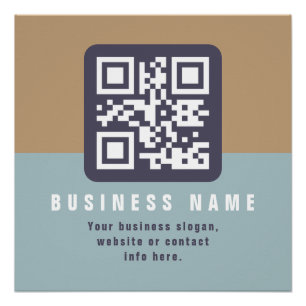 Poster Modèle de code QR moderne éditable Couleurs atté