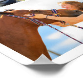 Poster Modèle de collage photo d'équitation blanc moderne (Coin)