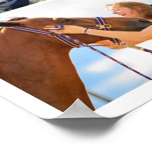Poster Modèle de collage photo d'équitation Cheval Modern (Coin)