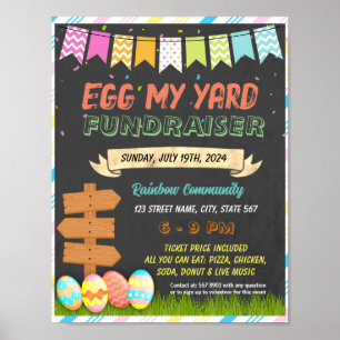 Poster Modèle de collecte de fonds Egg My Yard