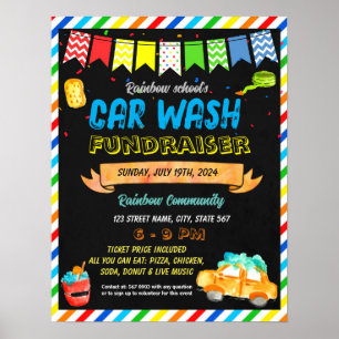 Poster Modèle de collecte de fonds pour le lavage de voit