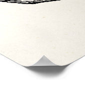 Poster Modèle de coquille fossile vintage Ammonite Seashe (Coin)