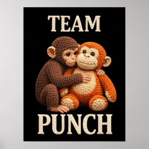 Poster Modèle de crochet Baby Monkey Punch Amigurumi mign