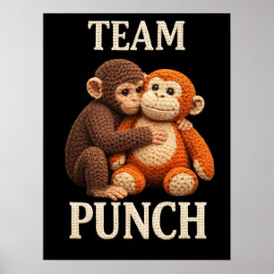 Poster Modèle de crochet Baby Monkey Punch Amigurumi mign