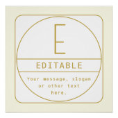 Poster Modèle de design rétro-moderne modifiable en or et (Devant)