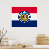Poster Modèle de drapeau d'État du Missouri (Cuisine)