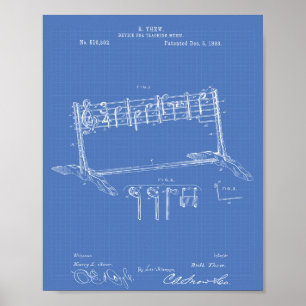 Poster Modèle de enseignement d'art de brevet de la