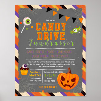Poster Modèle de flyer de collecte de bonbons Halloween m