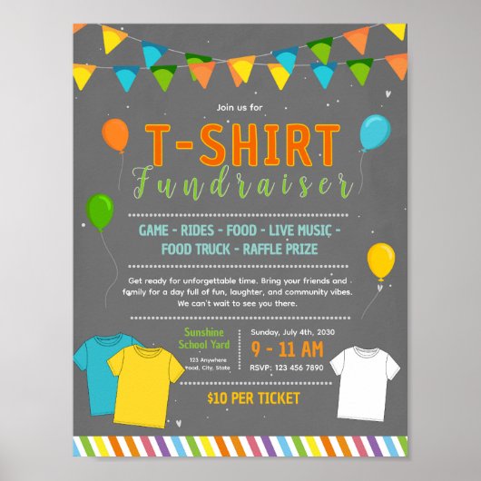 Poster Modèle de flyer de concours de t-shirts editable p (Devant)