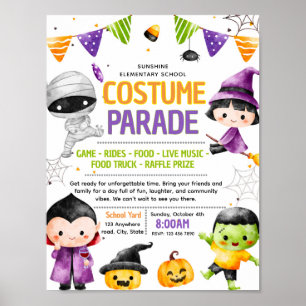 Poster Modèle de flyer de financement de costumes d'Hallo