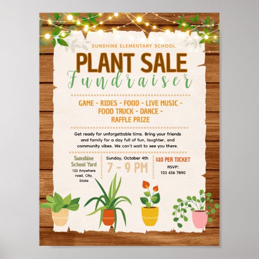Poster Modèle de flyer de vente de plantes à modifier pou (Devant)