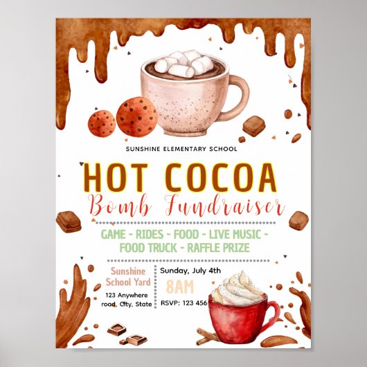 Poster Modèle de flyer modifiable pour bombe de chocolat (Devant)