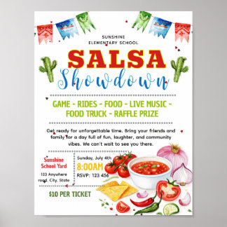 Poster Modèle de flyer modifiable pour concours de salsa
