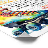 Poster Modèle de flyer modifiable pour la soirée de patin (Coin)