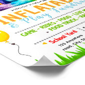 Poster Modèle de flyer modifiable pour maison gonflable s (Coin)