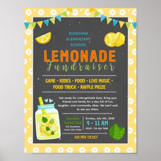 Poster Modèle de flyer modifiable pour une collecte de fo (Devant)