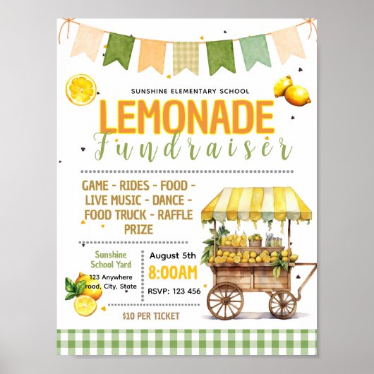 Poster Modèle de flyer modifiable pour une collecte de fo (Devant)