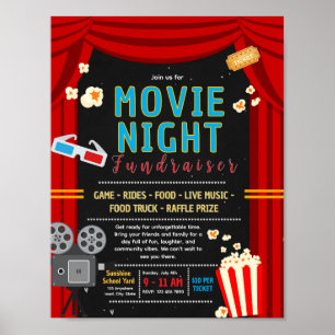 Poster Modèle de flyer modifiable pour une soirée cinéma
