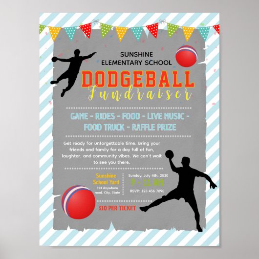 Poster Modèle de flyer modifiable pour une soirée de dodg (Devant)