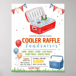 Poster Modèle de flyer modifiable pour une tombola de gla