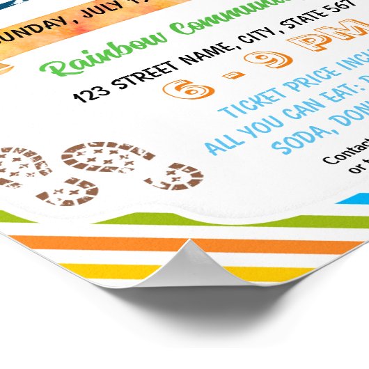 Poster Modèle de gâteau musical Cake walk (Coin)