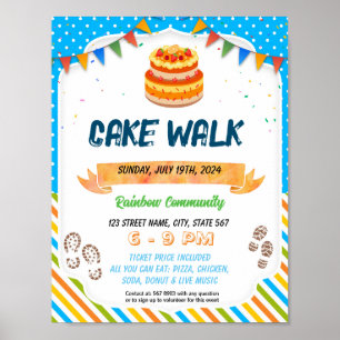 Poster Modèle de gâteau musical Cake walk