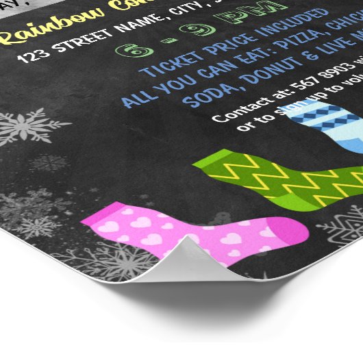 Poster Modèle de la circulaire d'hiver (Coin)