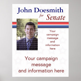 Poster Modèle de l'affiche de campagne politique