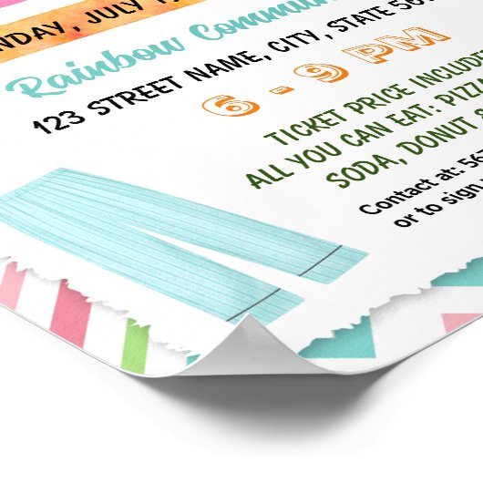 Poster Modèle de l'affiche du prospectus du jour du pyjam (Coin)