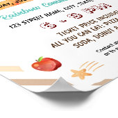 Poster Modèle de l'école d'arc-en-ciel de Boho (Coin)