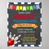 Poster Modèle de l'école de collecte de fonds Bowling (Devant)