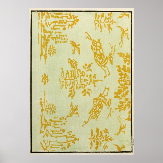 Poster Modèle de l'emblème impérial chinois de 1880 (Devant)