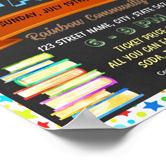 Poster Modèle de l'événement Book Fair (Coin)