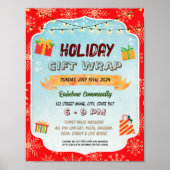 Poster Modèle de l'évènement cadeau de vacances (Devant)