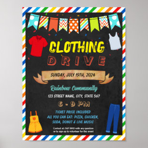 Poster Modèle de l'événement Clothing Drive
