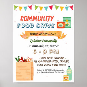 Poster Modèle de l'événement Food Drive