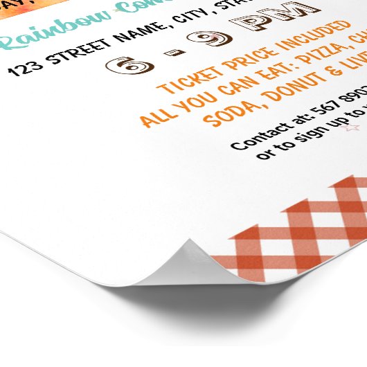 Poster Modèle de l'événement funderaiser Hamburger (Coin)