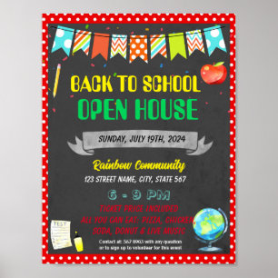 Poster Modèle de l'événement School Open House