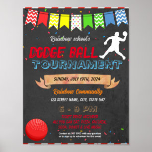 Poster Modèle de l'événement scolaire Dodgeball