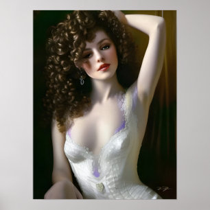 Poster modèle de lingerie