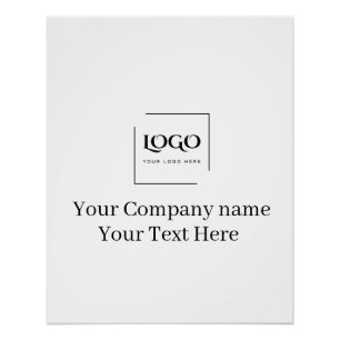 Poster Modèle de logo personnalisé élégant